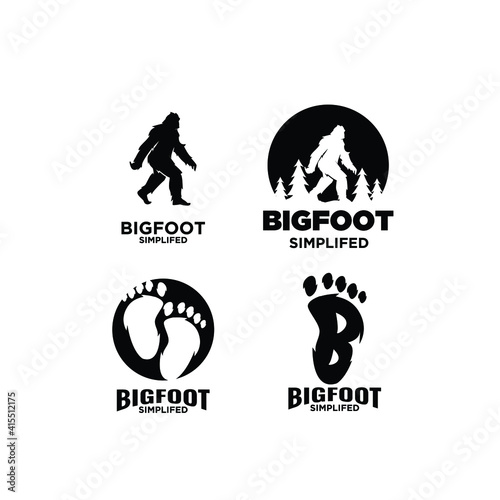 Big foot yeti logo icon design