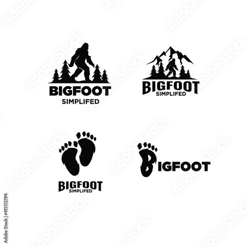 Big foot yeti logo icon design