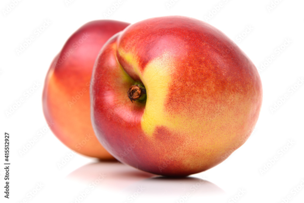 ripe ripe nectarine on white background ripe ripe nectarine on white background
