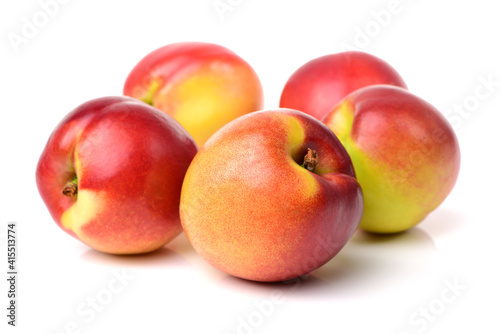 ripe ripe nectarine on white background