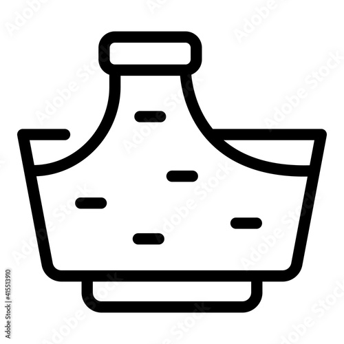 Processing milk icon. Outline processing milk vector icon for web design isolated on white background