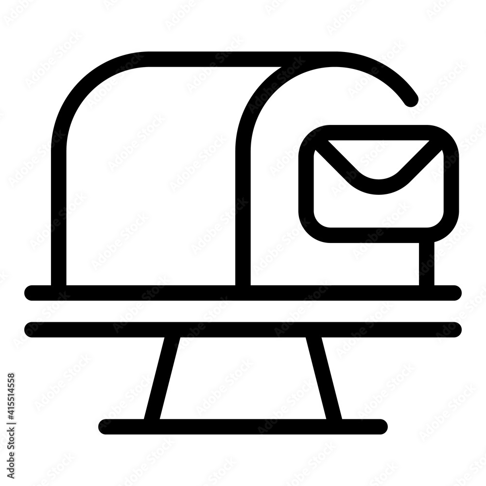 Advertising letter icon. Outline advertising letter vector icon for web design isolated on white background Advertising letter icon. Outline advertising letter vector icon for web design isolated on white background