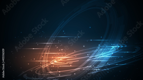 Technology background Hi-tech communication concept innovation abstract background vector illustration