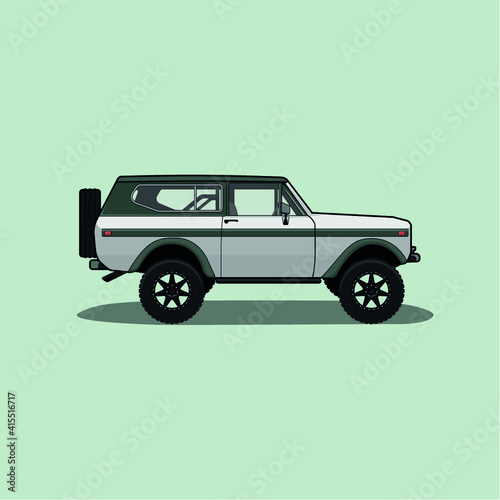 1978 International Scout car vector illustration