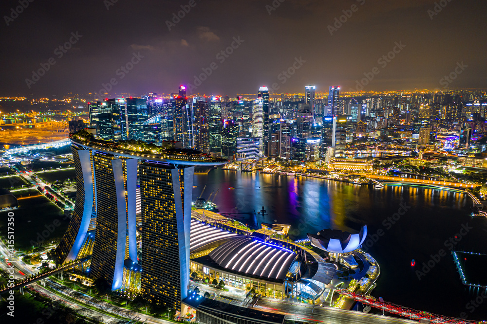Singapore night city