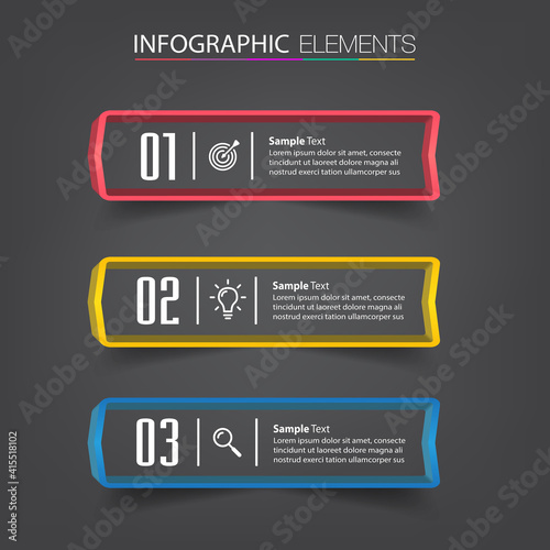 Wallpaper Mural modern text box template, banner Infographics Torontodigital.ca