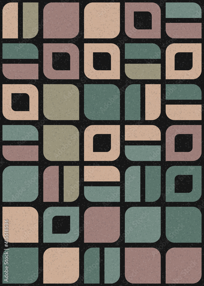 Abstract Geometric Pattern generative computational art illustration