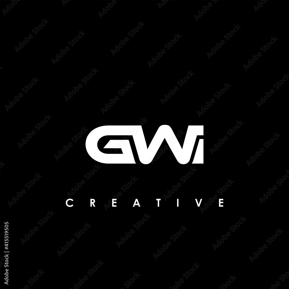 GWI Letter Initial Logo Design Template Vector Illustration