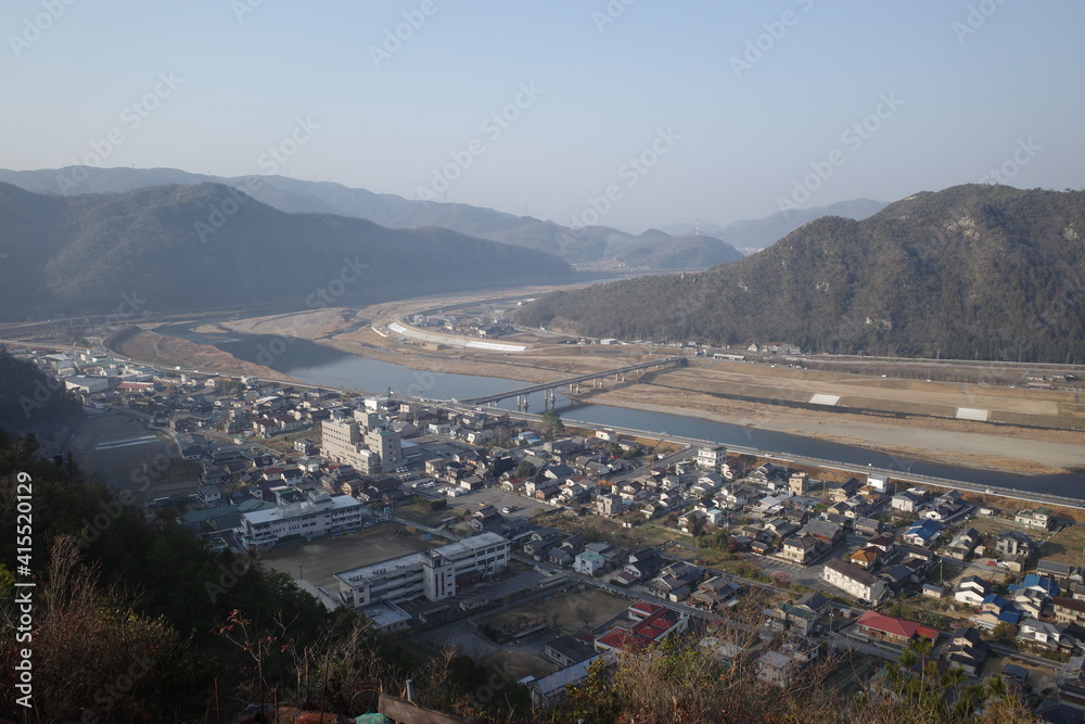 日本の岡山県の和気アルプスの風景