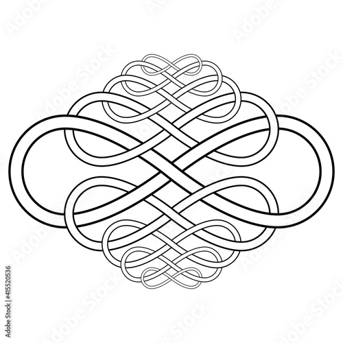 Calligraphy knot pattern fr...
