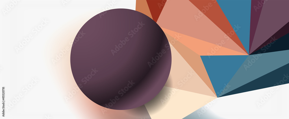 Trendy 3d geometric composition, design template for business or technology presentation, internet poster or web brochure cover Trendy 3d geometric composition, design template for business or technology presentation, internet poster or web brochure cover