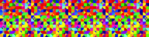 Bauhaus color seamless. Retro style. Vector geometric seamless pattern for your design.