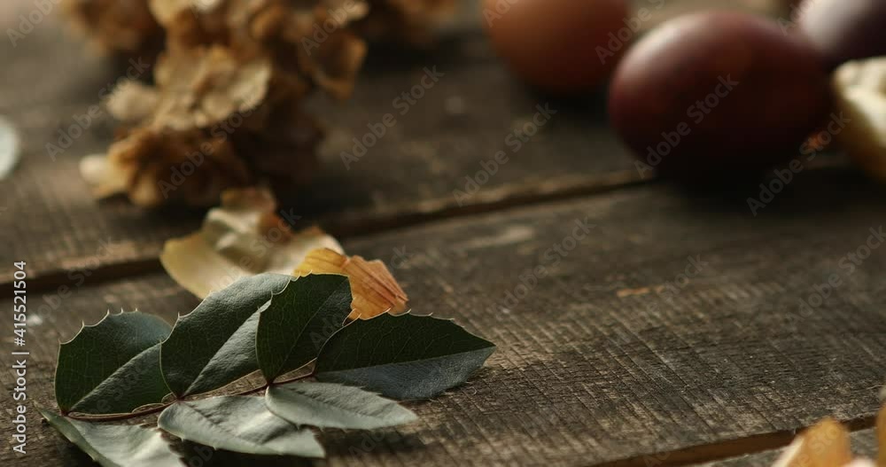 Naturally colored Easter eggs with onion skin. Non-toxic coloring of Easter eggs. Instructions how to make Easter eggs of different colors with onion skin. Natural brown dye. wooden background. Naturally colored Easter eggs with onion skin. Non-toxic coloring of Easter eggs. Instructions how to make Easter eggs of different colors with onion skin. Natural brown dye. wooden background.