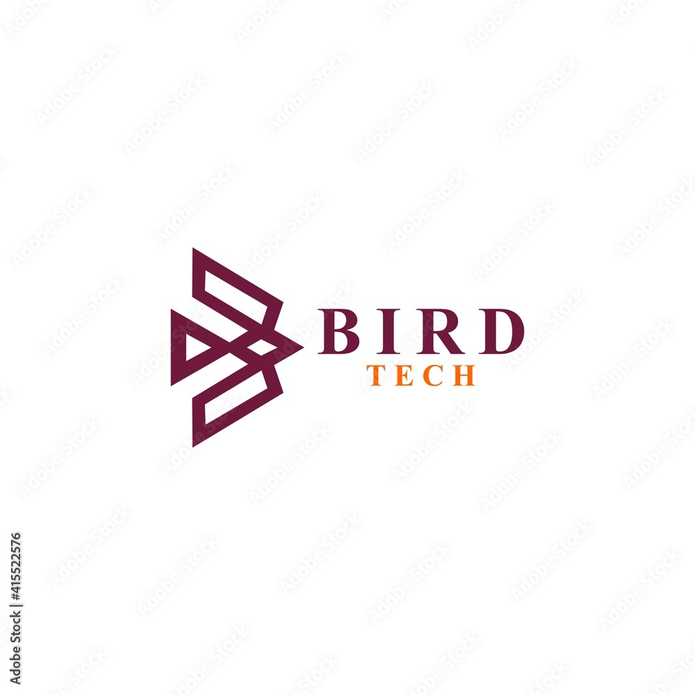 Bird Tech Logo Design Vector Bird Tech Logo Design Vector