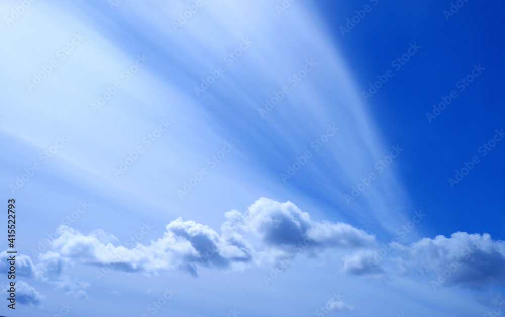 Beautiful Sunny Day Cloudscape for Background and Wallpaper
