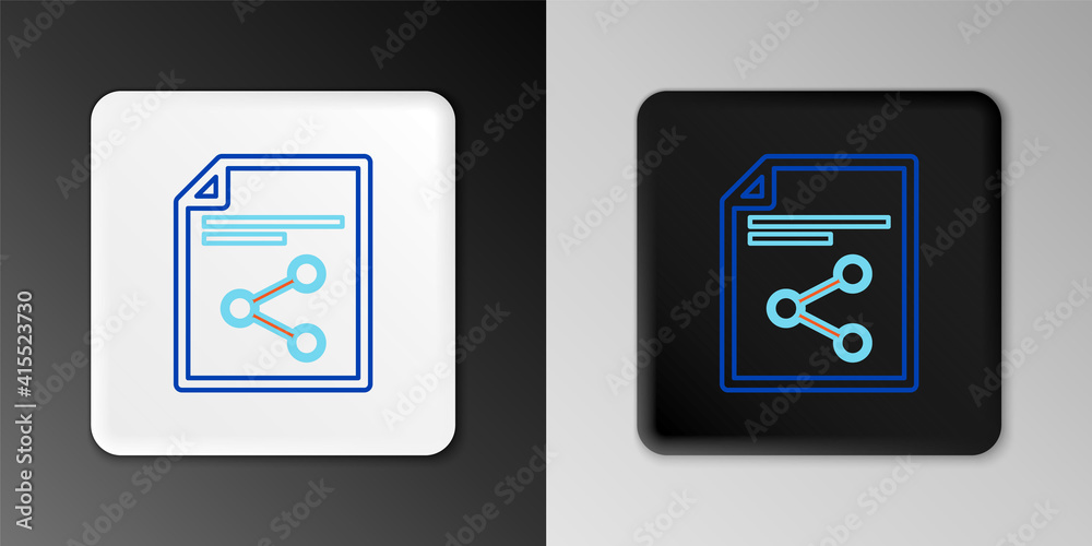 Line Share file icon isolated on grey background. File sharing. File transfer sign. Colorful outline concept. Vector. Line Share file icon isolated on grey background. File sharing. File transfer sign. Colorful outline concept. Vector.