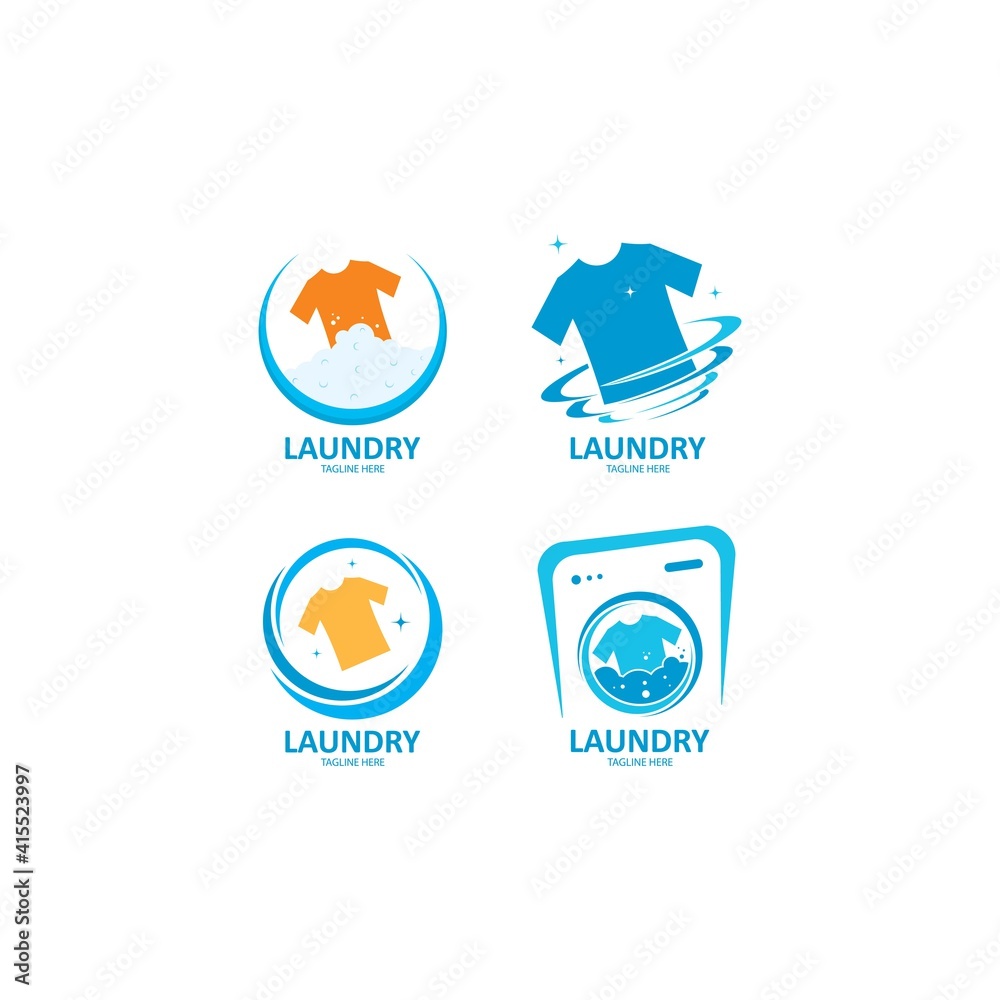 Laundry logo template vector icon illustration Laundry logo template vector icon illustration