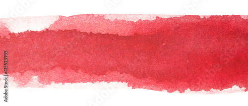 watercolor stripe on paper background red