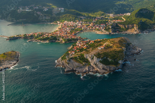 amasra is a holiday resort in Bartın province on the Black Sea coast. aerial view photo