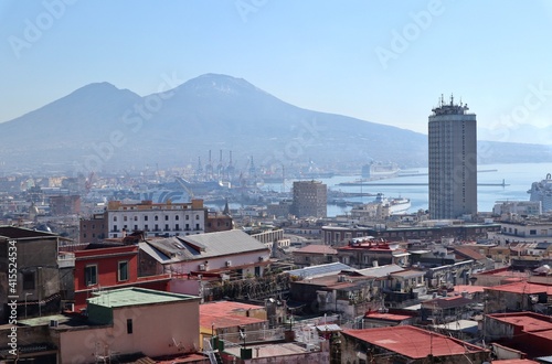 Obraz na płótnie Napoli - Panorama dal Corso Vittorio Emanuele w salonie