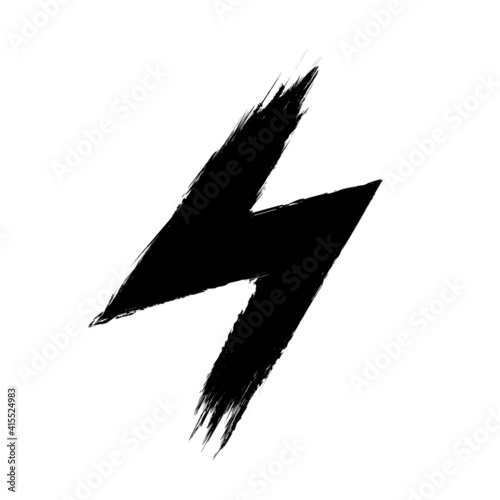Thunder bolt lighting flash logo . Electric power design element . Vector illustration.