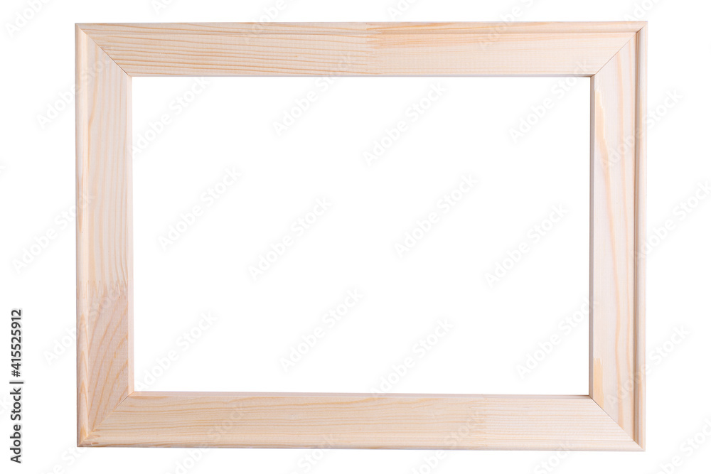 Wooden frame isolated on white background. Canvas stretcher Wooden frame isolated on white background. Canvas stretcher