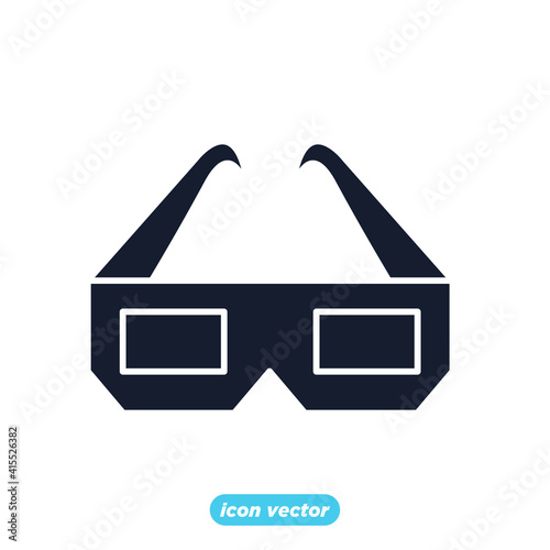 3d glasses icon. Entertainment symbol template for graphic and web design collection logo vector illustration