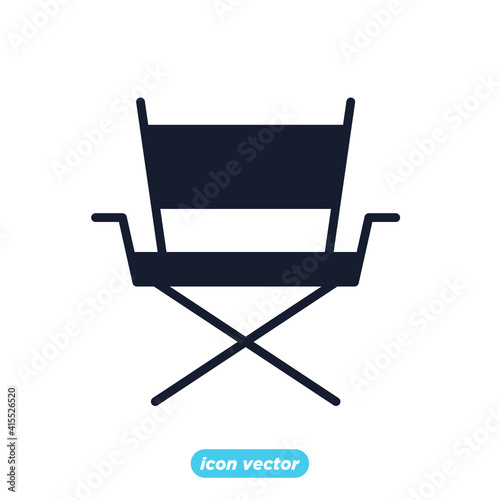 director chair icon. Entertainment symbol template for graphic and web design collection logo vector illustration