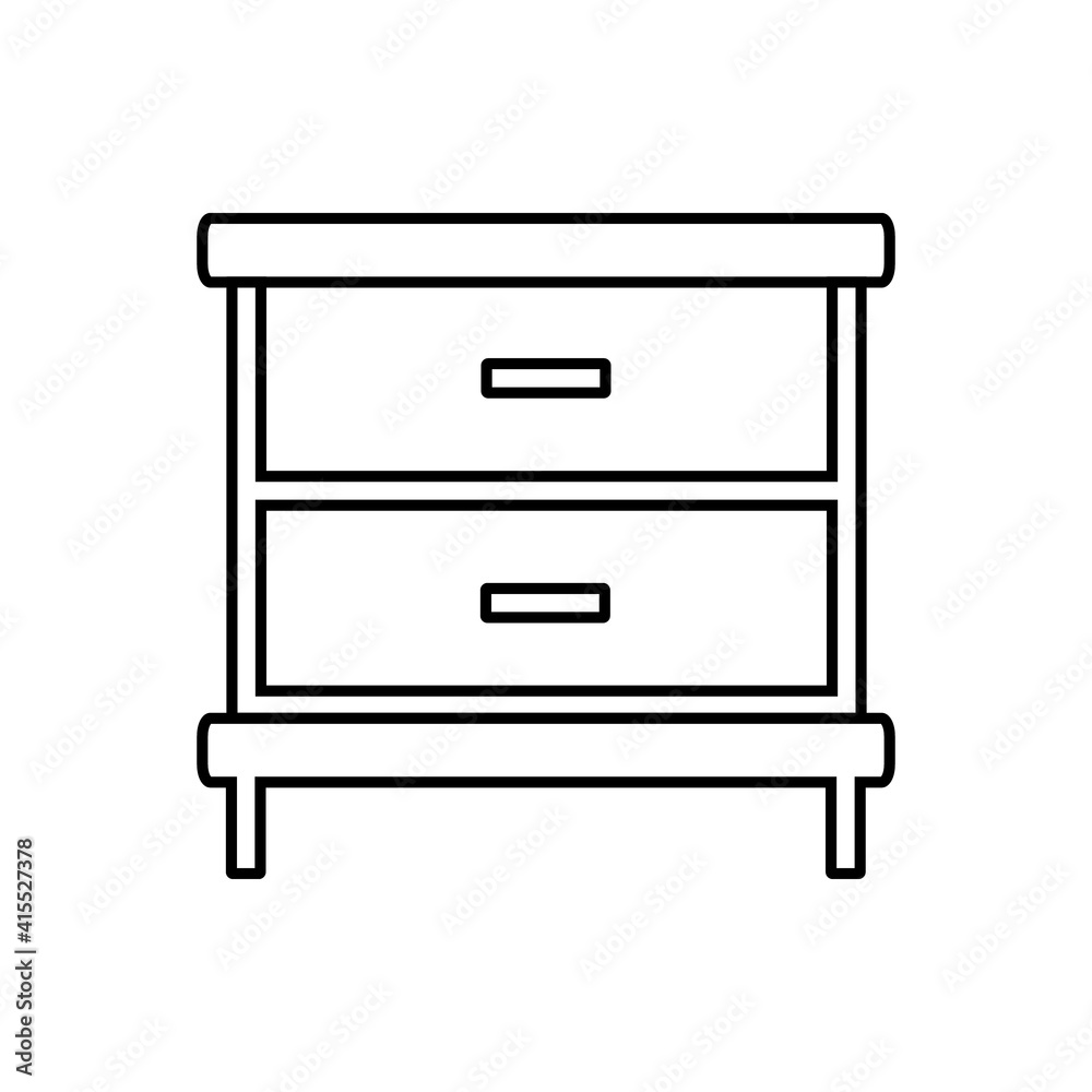 Drawer sketch icon for flat design website, or application Drawer sketch icon for flat design website, or application