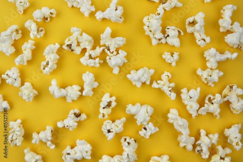 popcorn on yellow