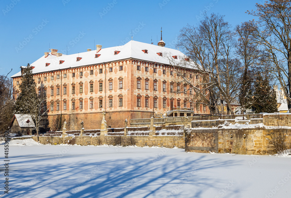  baroque castle Libochovice (national cultural landmark), North Bohemian region, Czech republic