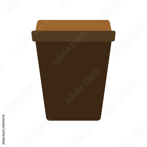 Cup of hot tea, coffe. Simple food icon in trendy style isolated on white background for web apps and mobile concept. Vector Illustration © olegganko