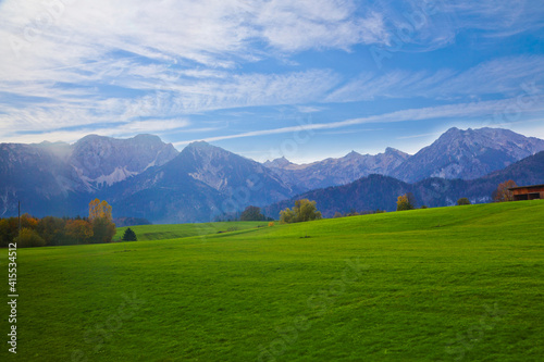 Romantic scenery of Bavaria area, take a train to Fussen town.