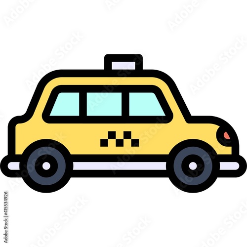 Taxi icon, transportation related vector