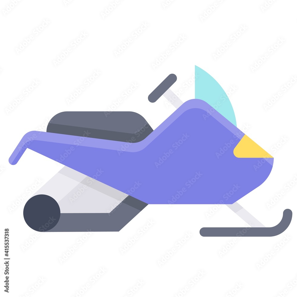 Snowmobile icon, transportation related vector Snowmobile icon, transportation related vector