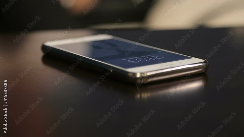 SMS comes to the phone. New email message notification on smartphone device.