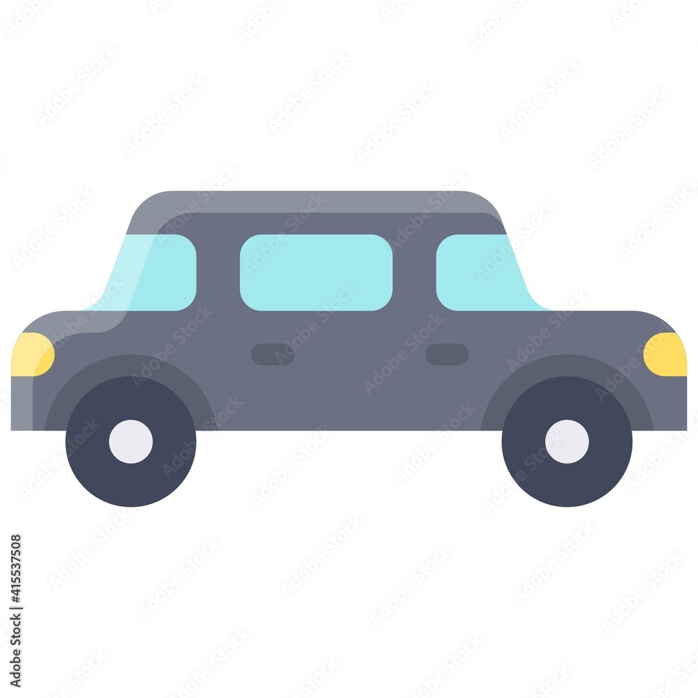 Saloon icon, transportation related vector