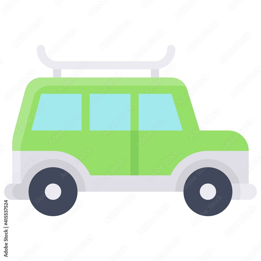 SUV icon, transportation related vector
