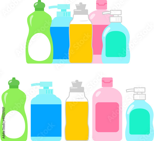 台所用洗剤のイラストセット
