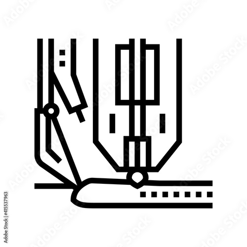 hyperbaric welding line icon vector. hyperbaric welding sign. isolated contour symbol black illustration