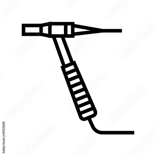 welding machine line icon vector. welding machine sign. isolated contour symbol black illustration