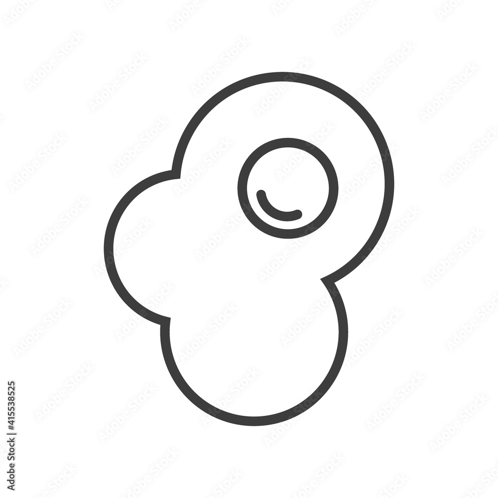 fried eggs. Simple food icon in trendy line style isolated on white background for web apps and mobile concept. Vector Illustration fried eggs. Simple food icon in trendy line style isolated on white background for web apps and mobile concept. Vector Illustration