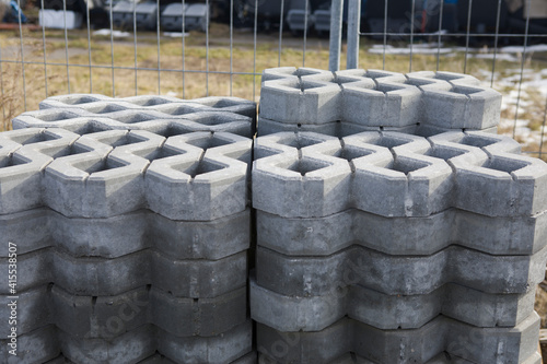 Openwork concrete slabs, concrete openwork.