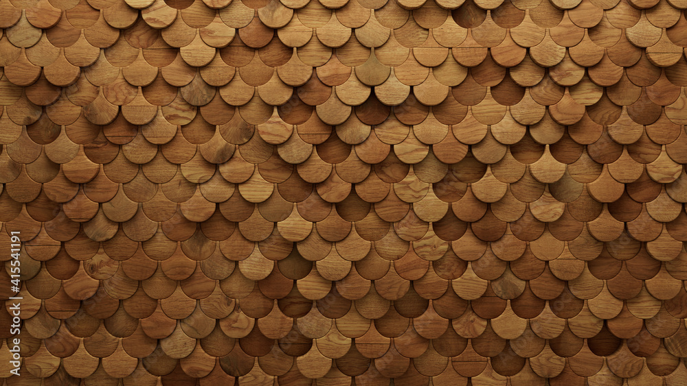 Wood Block Wall background. Mosaic Wallpaper with Light and Dark Timber ...