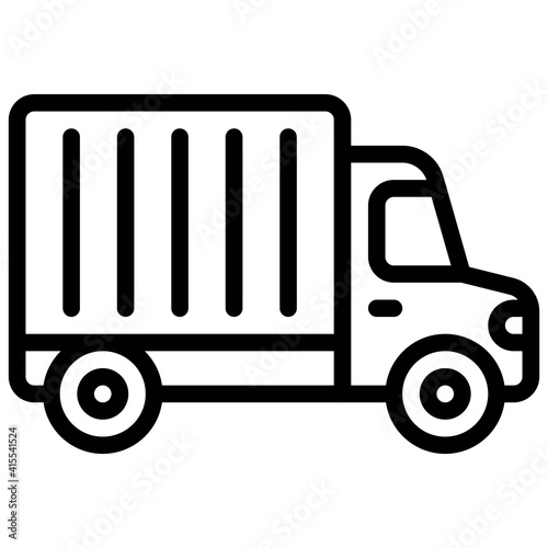 Truck icon, transportation related vector