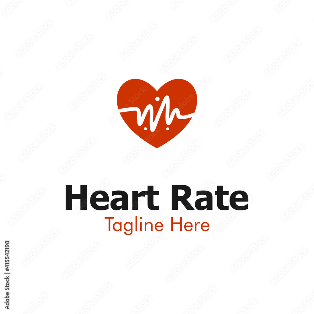 Illustration Vector Graphic of Heart Rate Logo. Perfect to use for Application Company