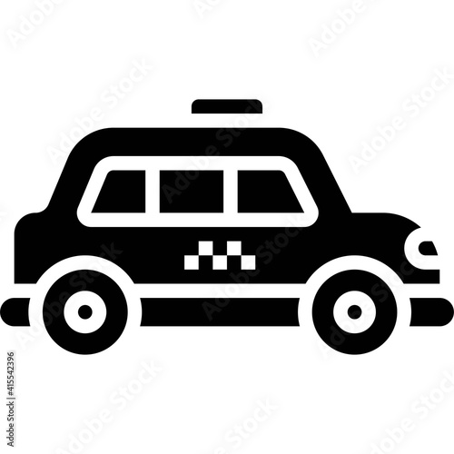 Taxi icon, transportation related vector