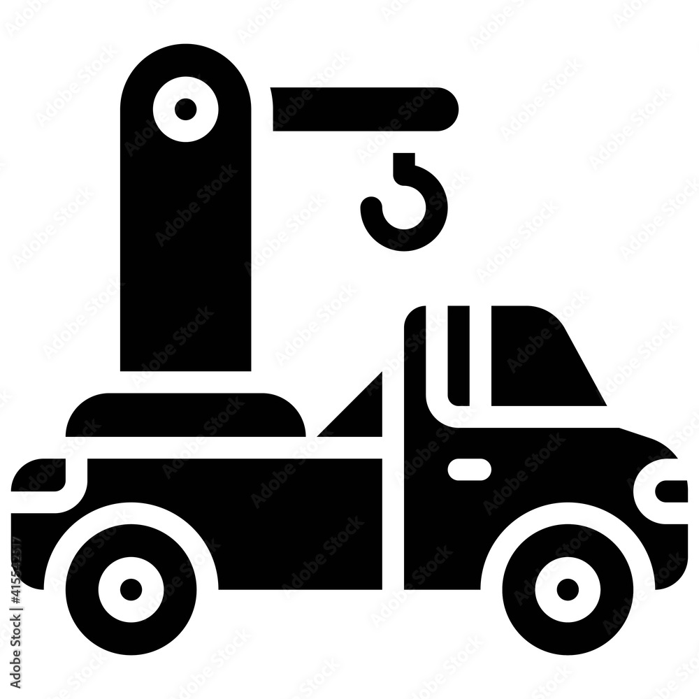 Tow truck icon, transportation related vector Tow truck icon, transportation related vector