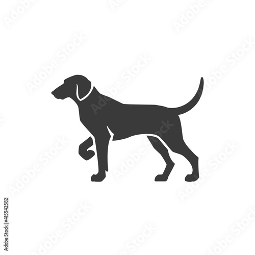 Dog side view isolated on white background vector object