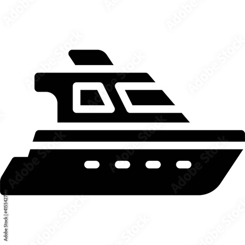 Yacht icon, transportation related vector